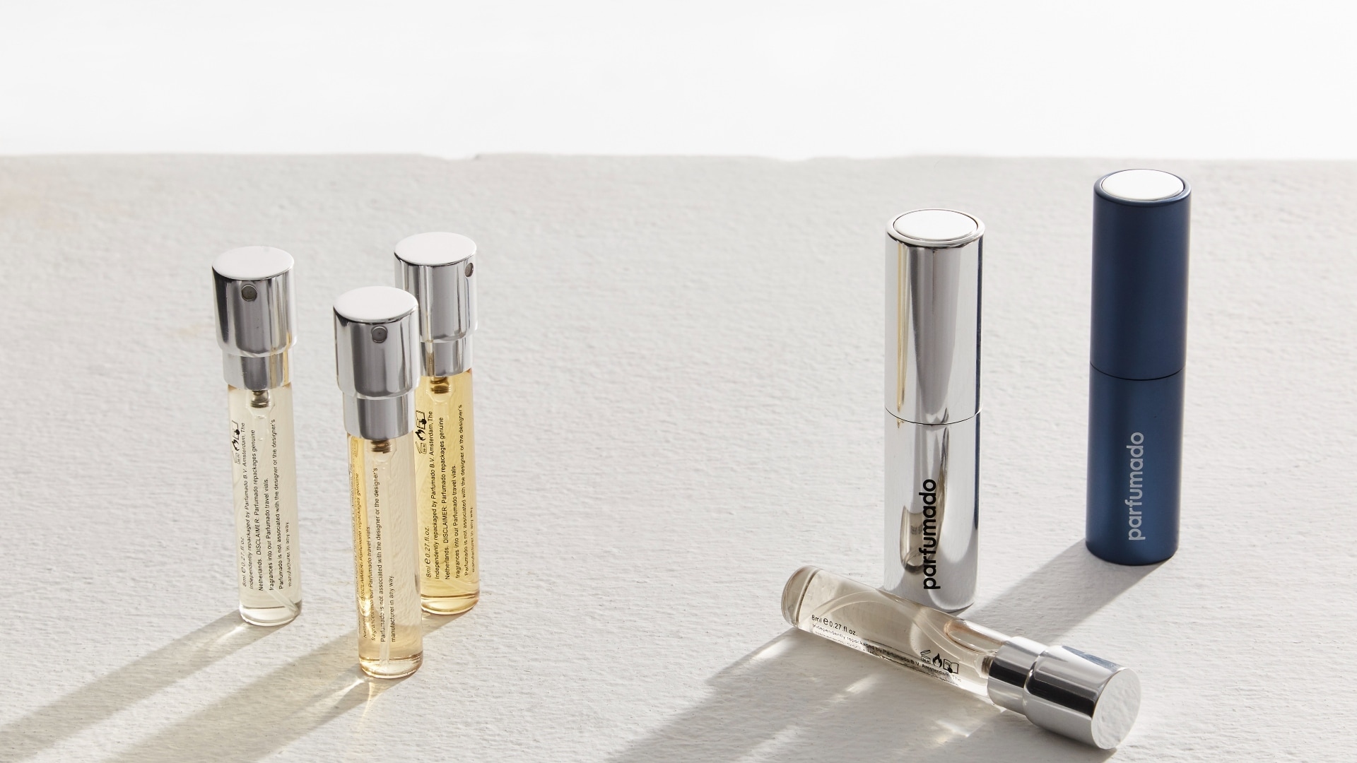 De samples van Parfumado zoals de consument deze ontvangt. Foto: Parfumado
