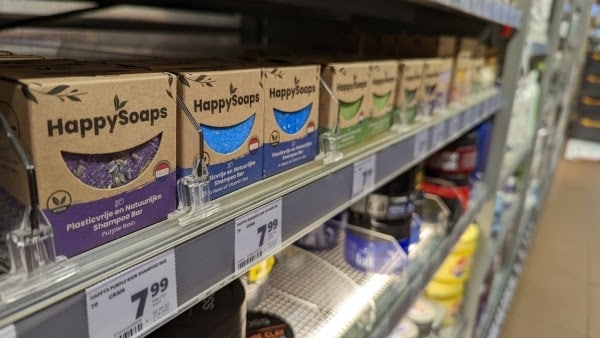 De producten van HappySoaps zijn in steeds meer schappen te vinden.