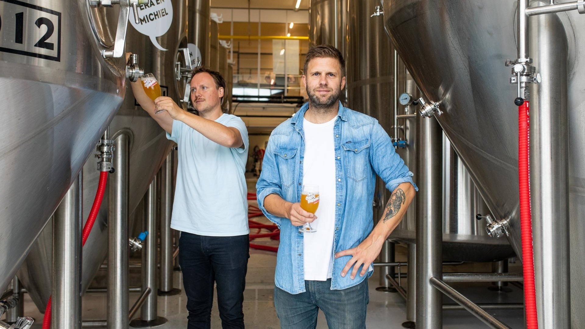 Sanne Slijper (links) en Martijn Disseldorp, oprichters van Two Chefs Brewing.