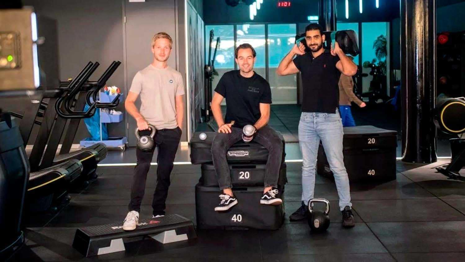 Van links naar rechts: Mathieu Wernsen, Lars van der Wal en Michael Fahim. Foto Gymstory