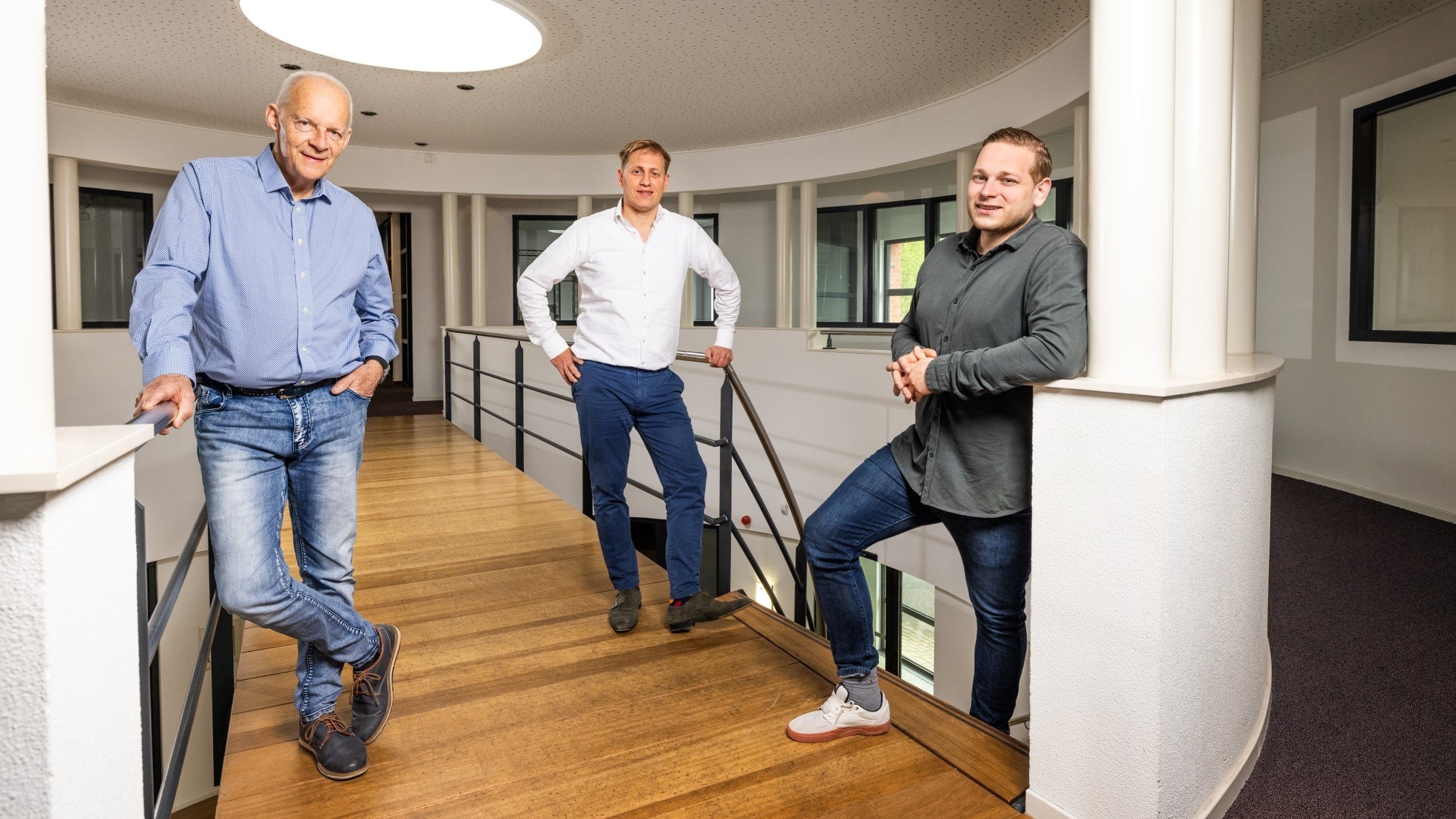 De directie van Explect toen zij nog compleet was. Met Martijn (midden) en Bart de Ruiter (rechts) Foto: Remie Kranendonk | REEM