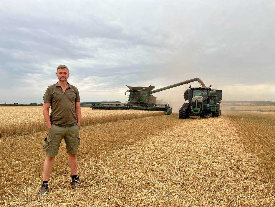 De Nederlandse boer Kees Huizinga in Oekraïne. Foto: Trouw/Michiel Driebergen.