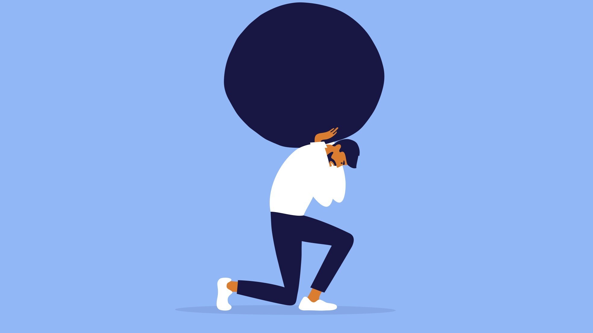 Steeds meer mkb'ers torsen een enorme schuld. Illustratie: Shutterstock