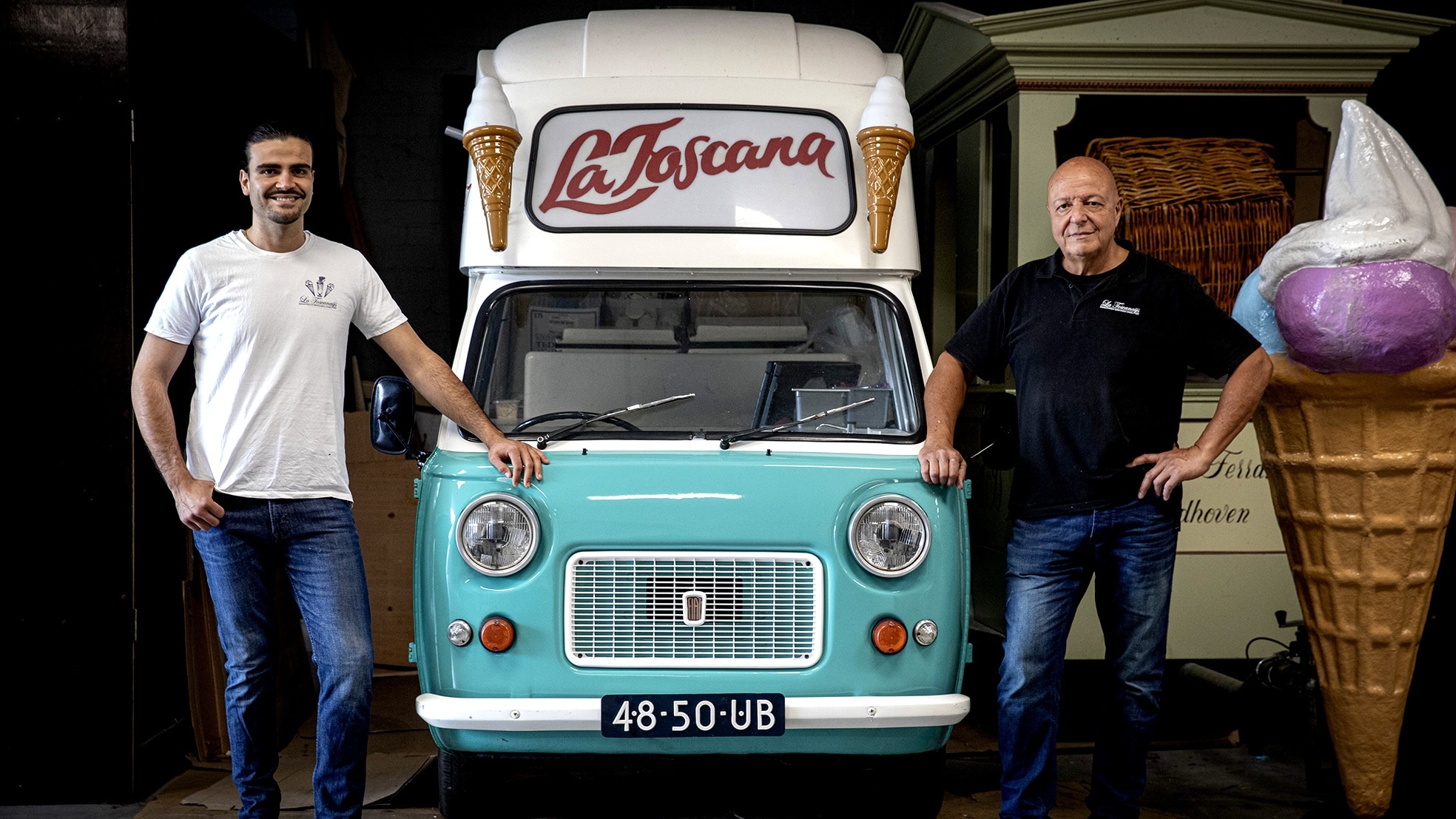 Angelo en vader Giorgio Ferrari van familiebedrijf la Toscana. Foto: Juan Vrijdag / DCI Media