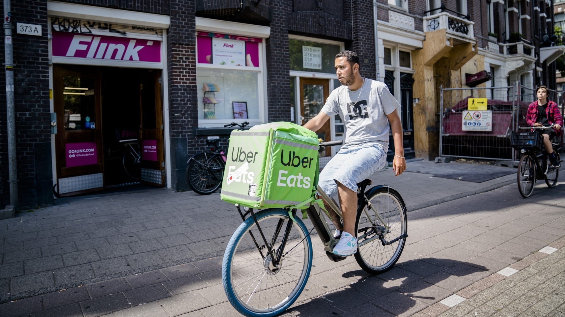 Filiaal van flitsbezorger Flink aan de Nassaukade in Amsterdam. Foto: ANP