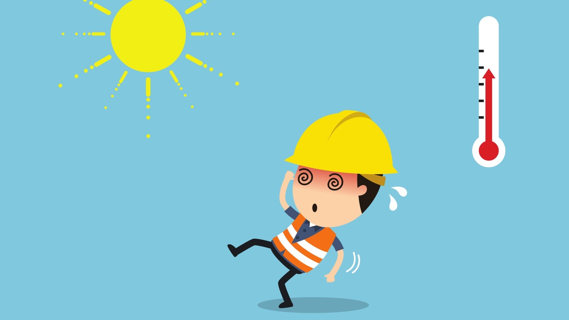 Het is deze dagen afzien voor veel mensen die werken in de buitenlucht. Illustratie: Shutterstock
