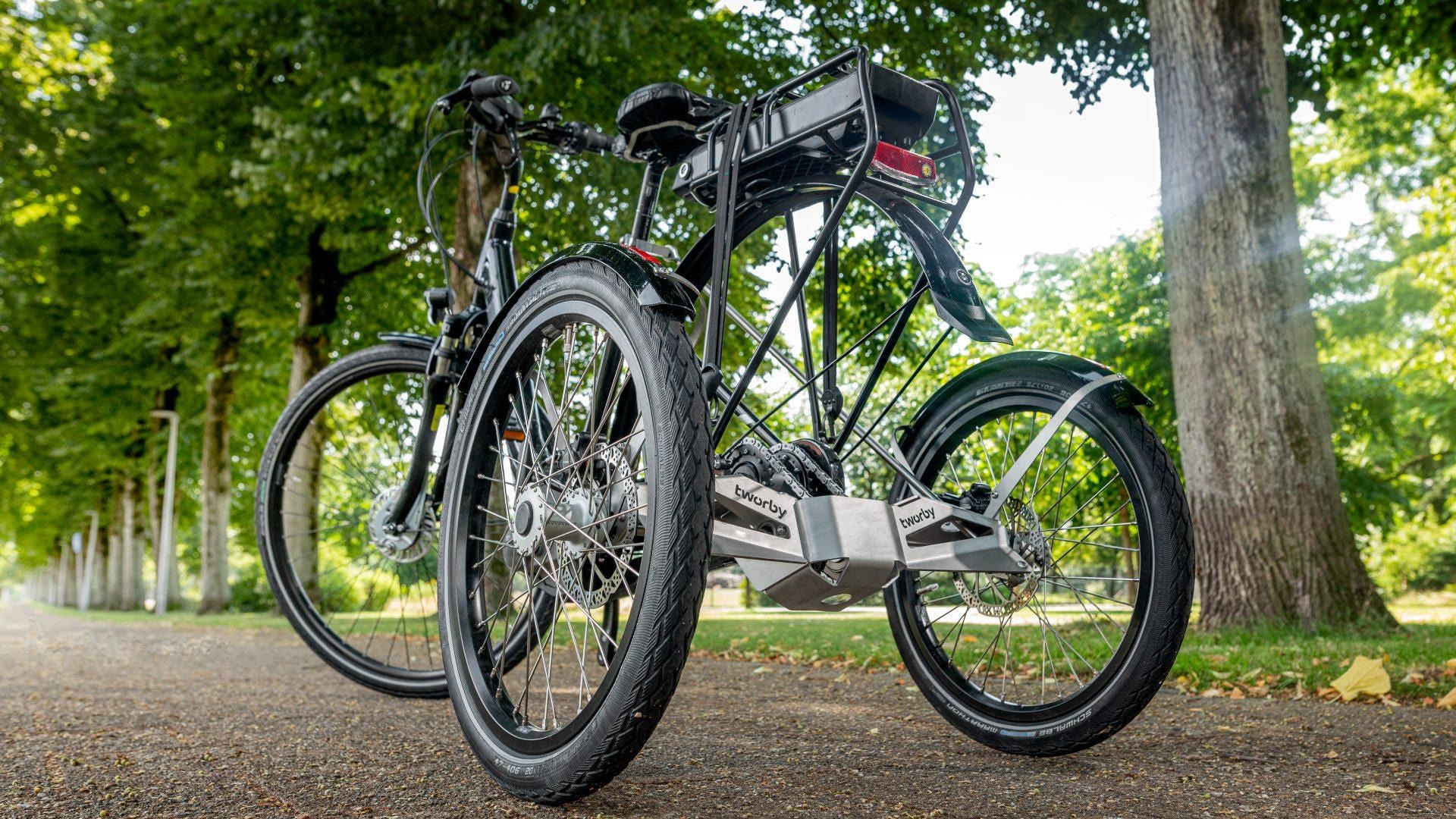 Een door Tworby aangepaste elektrische fiets. Foto: Tworby