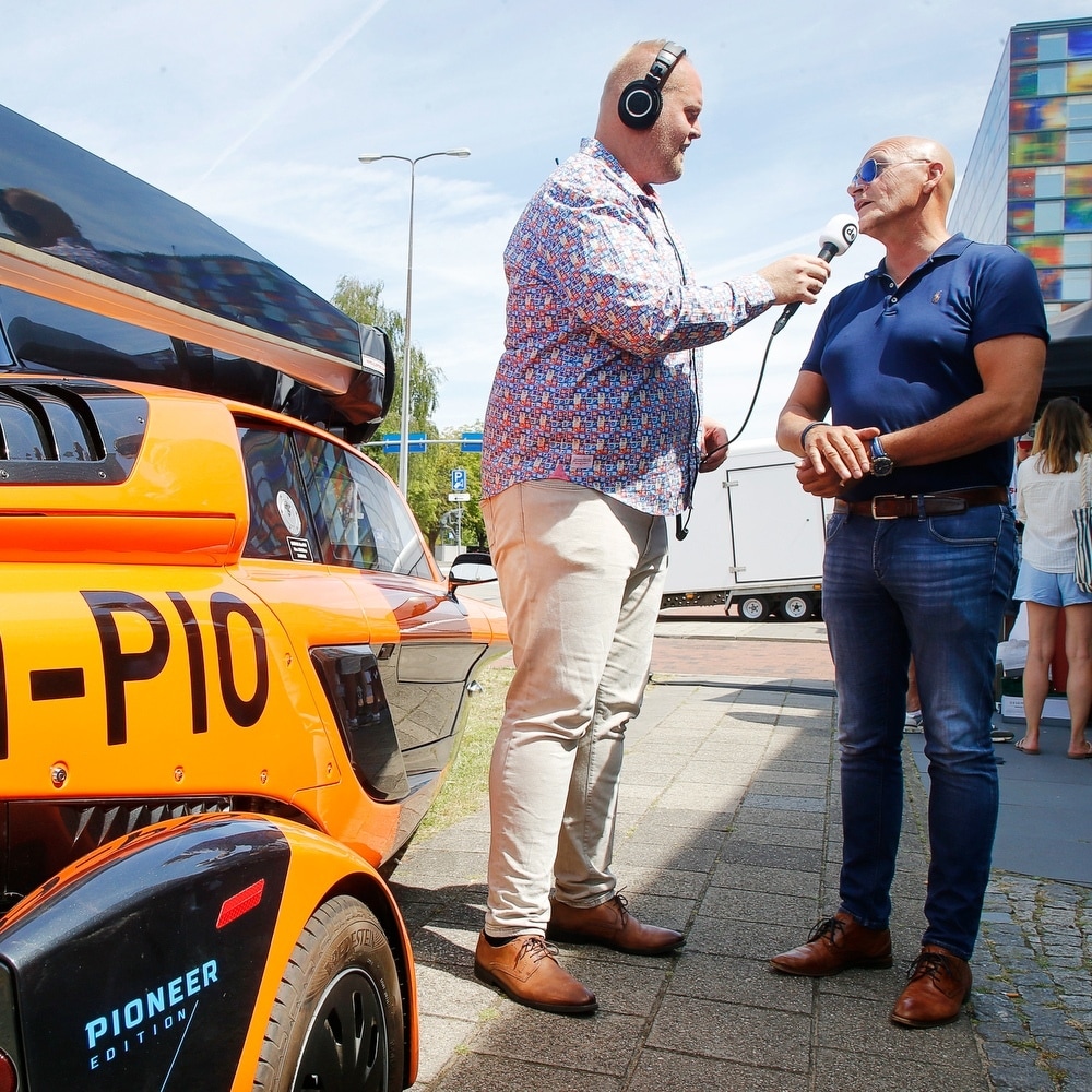 Marco van den Bosch (rechts) in gesprek met De Ondernemer Live XL-presentator Roland Tameling. Foto: Ruud Voest