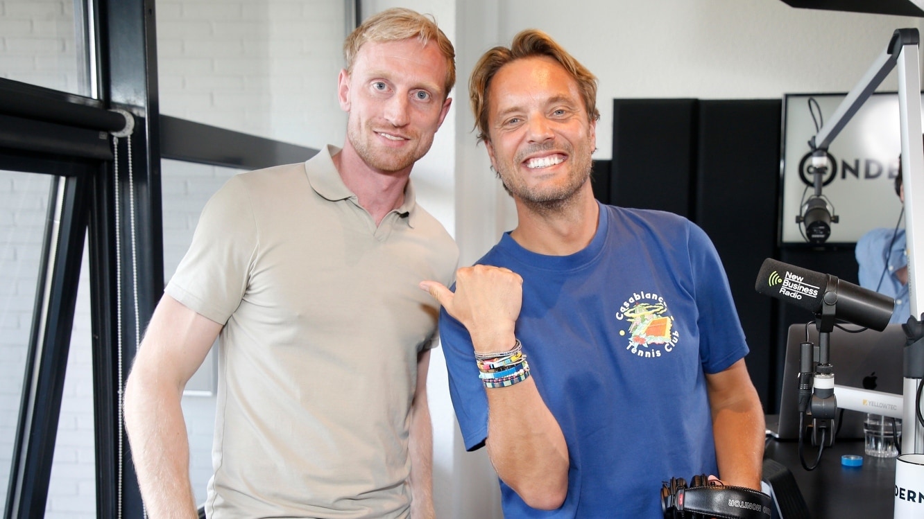 JEX-medeoprichter Nick Hillebrand (links), hier samen met De Ondernemer Live XL-host Bas Smit. Foto: Ruud Voest