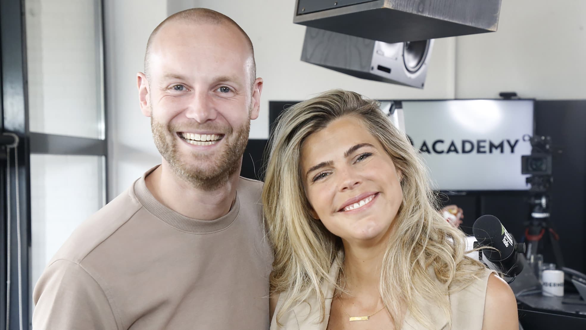 Niels Meijssen, oprichter van Moonback, samen met Kim Kötter tijdens De Ondernemer Live XL Foto: Ruud Voest