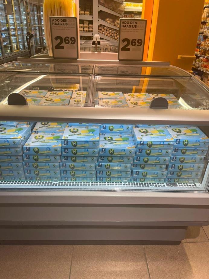 Ook in Den Haag liggen de voetbalijsjes van Merchadice inmiddels in het vriesvak.