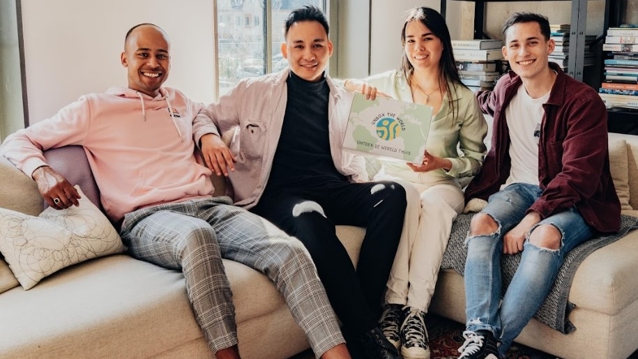 Sergio Starke, Donald en Judith van Fraeijenhove en Hidde van der Veldt hopen Unbox the World naar een volgend niveau te tillen.