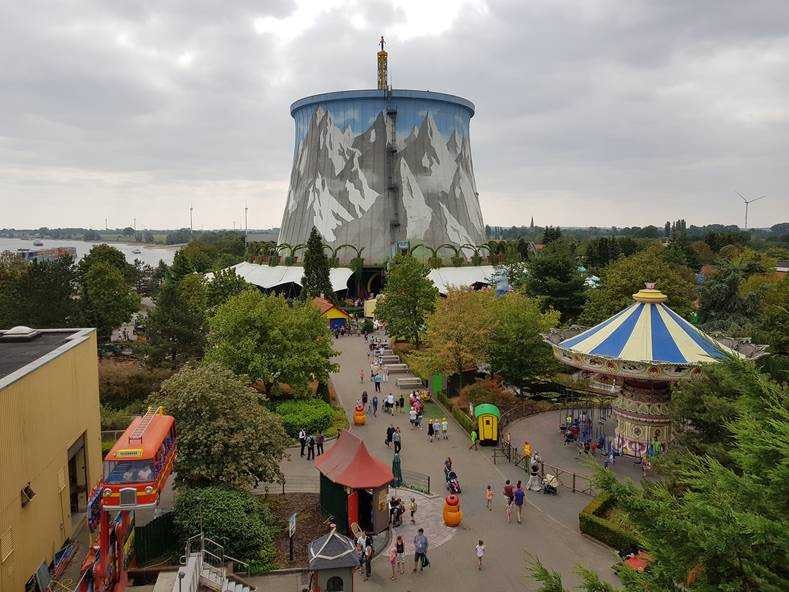 Wunderland Kalkar, het pretpark rond een oude kerncentrale. Foto: Videostill.