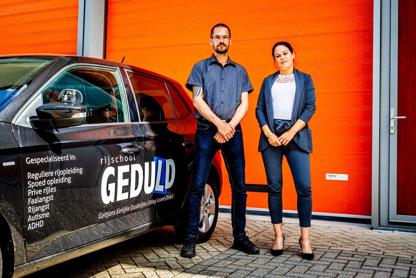 Gerrit-Jan Gerritsen en zijn zus Corine Op den Kamp. Foto: Milan Rinck.