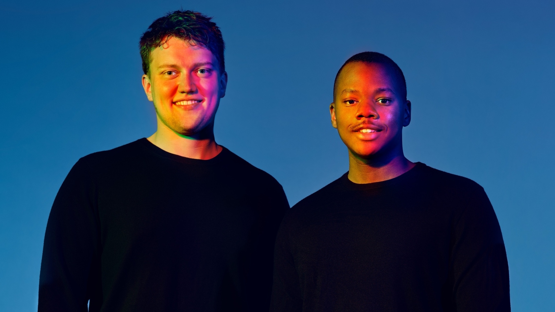 De twee gezichten achter Lalaland: Ugnius Rimša en Michael Musandu. Foto: Arjan Benning