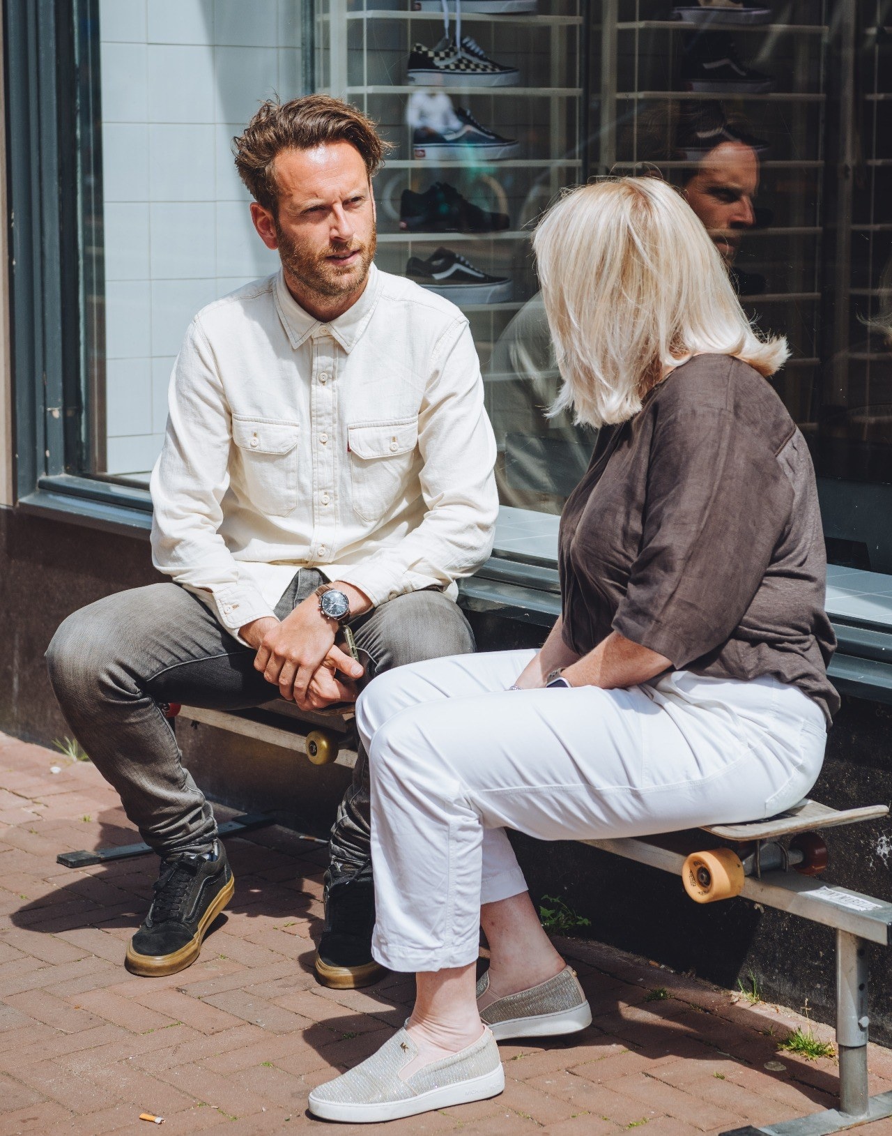 Shawn Harris in gesprek met verslaggever Robbert Daalder van De Ondernemer. Foto: Jelle Draper.