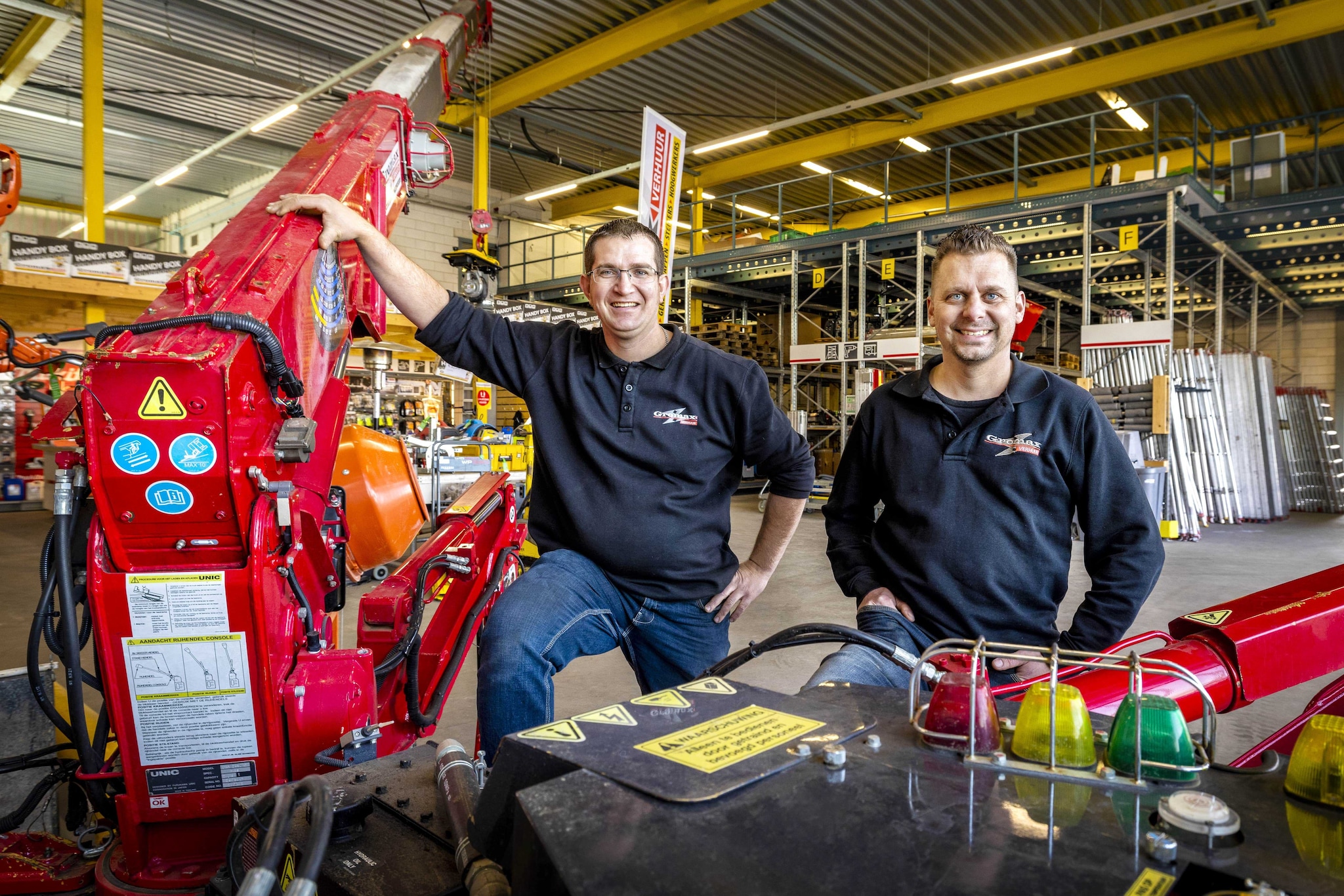 Vesting Gromax Woerden met Stefan Visser en Yoran Janknegt. Foto Gromax