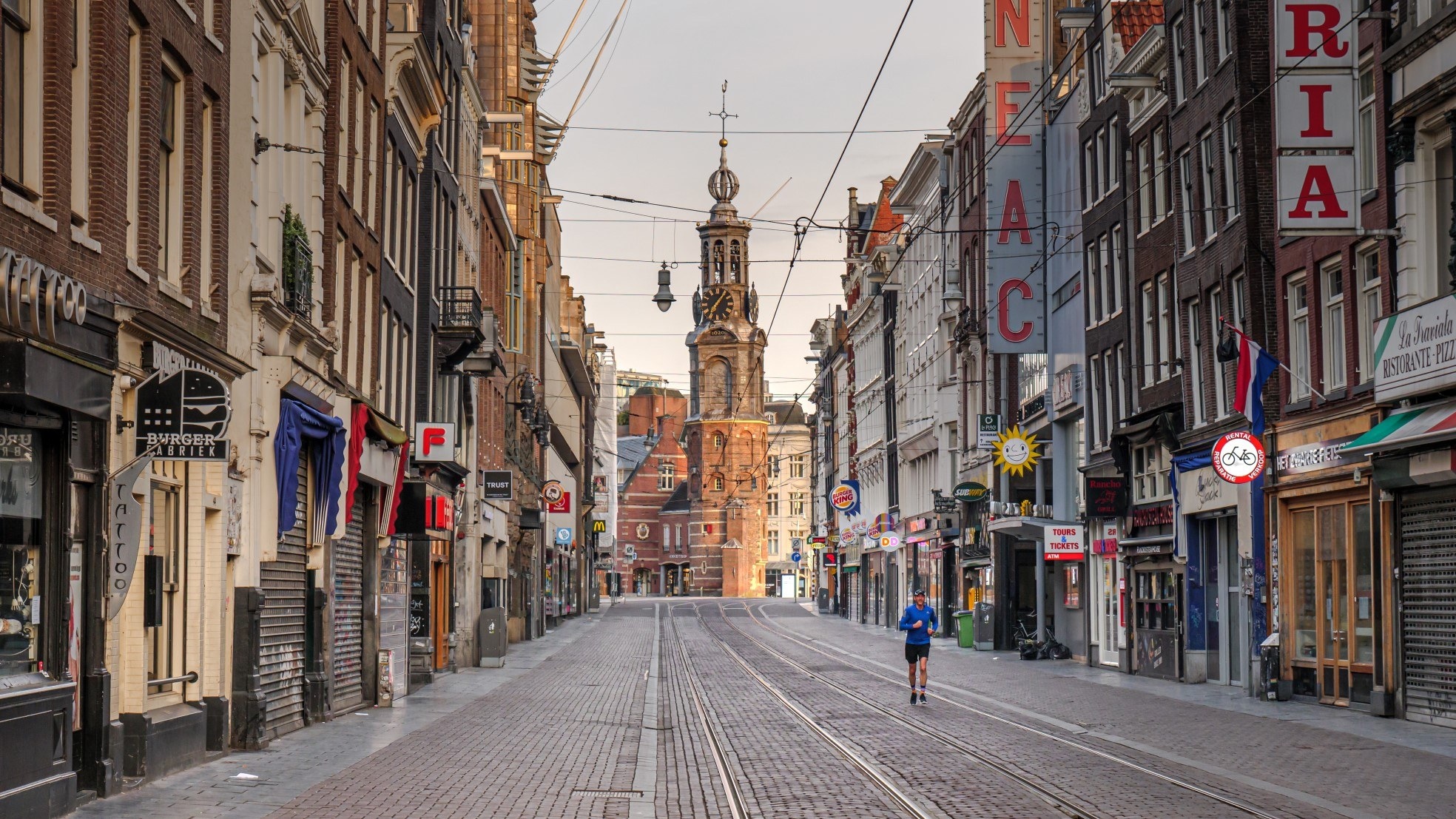 Hartje Amsterdam tijdens een eerdere lockdown. Foto: Shutterstock