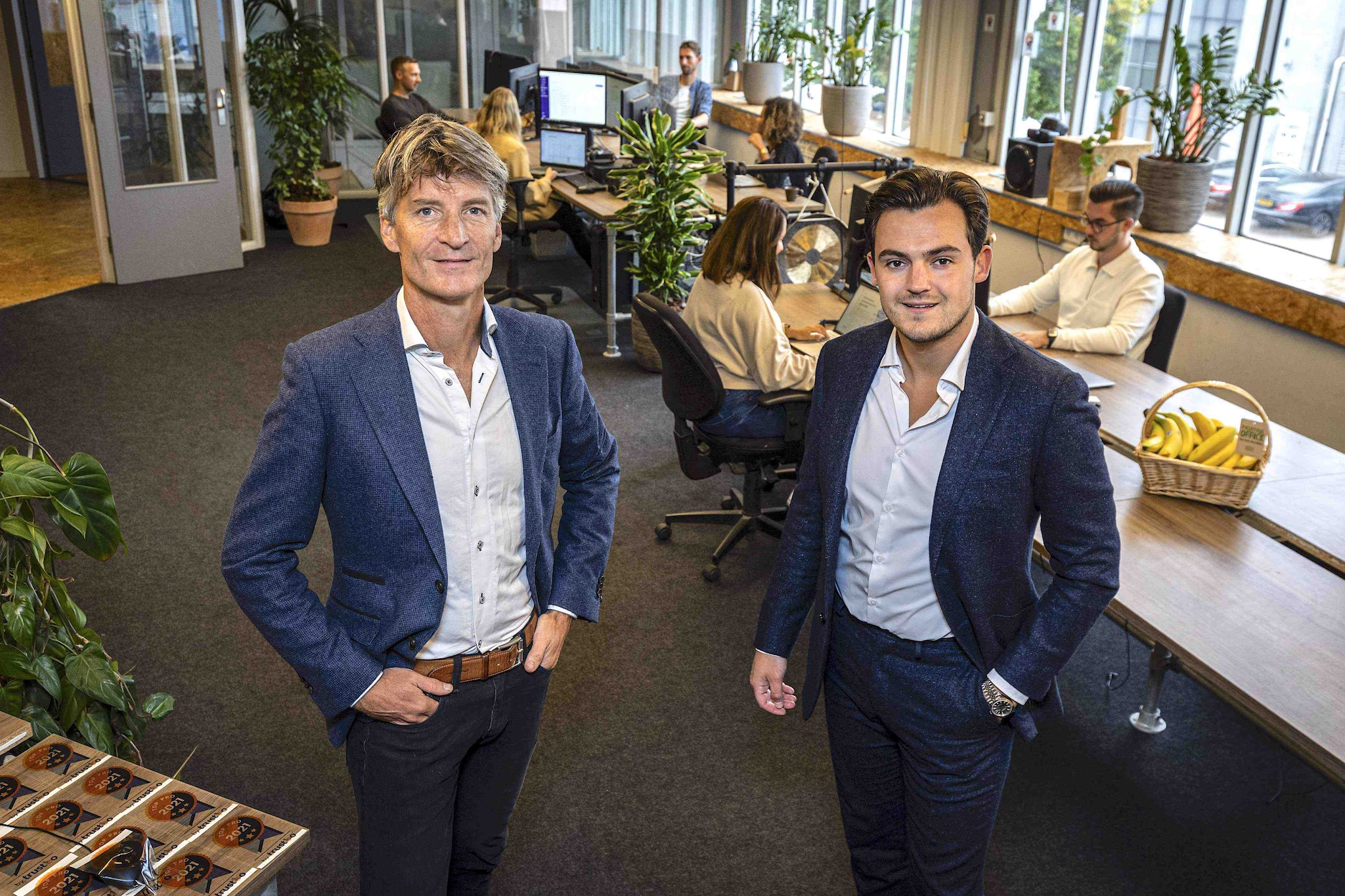 Oprichters van Trustoo Pieter Westhuis (l) en Lars Freriks. Foto: Trustoo