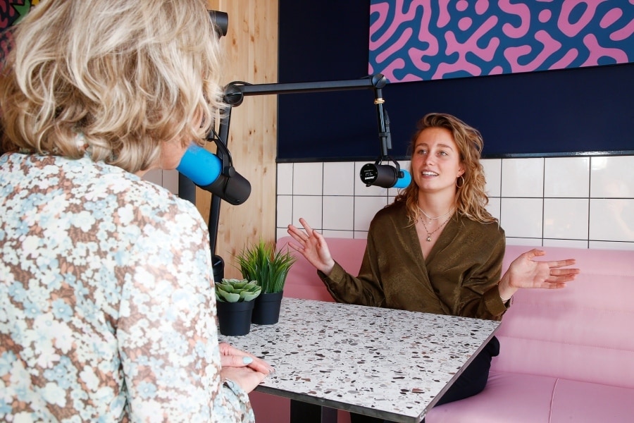 Eva van Diermen in gesprek met Elske Doets. Foto: Ruud Voest.