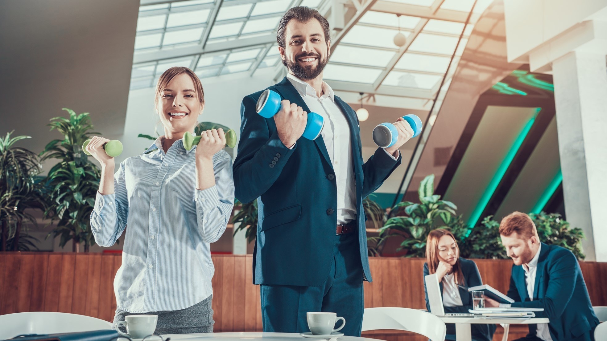 Bedrijven moeten meer doen om werknemers fit te houden. Investeren in een speciale trainingsruimte, bijvoorbeeld. Foto: Shutterstock
