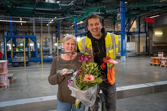 Annelies Tuinenburg is Collega van het Jaar, collega Roy de Haan gaf haar op. Foto: Olympia.