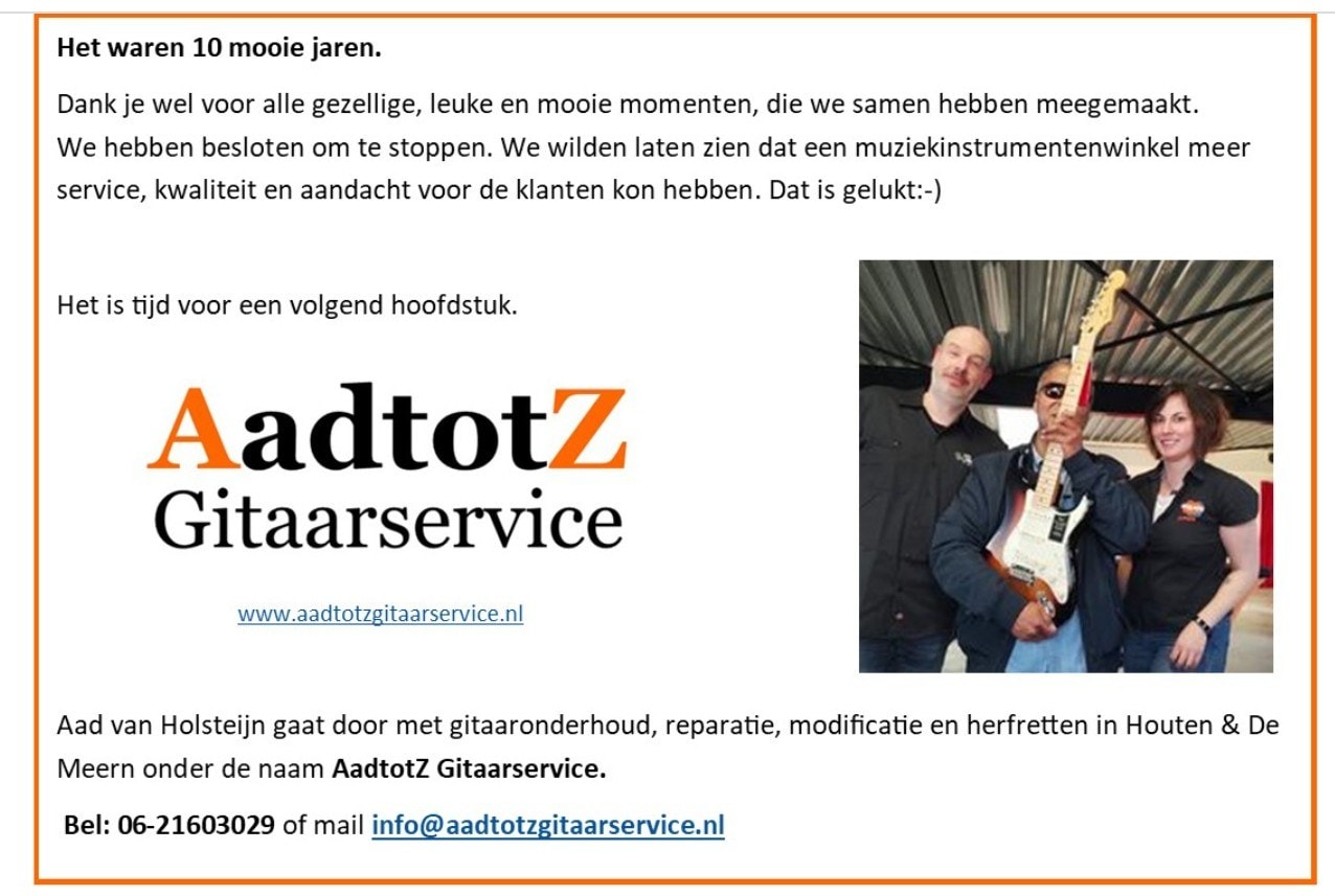 De afscheidsbrief op de website van Hi Gain.