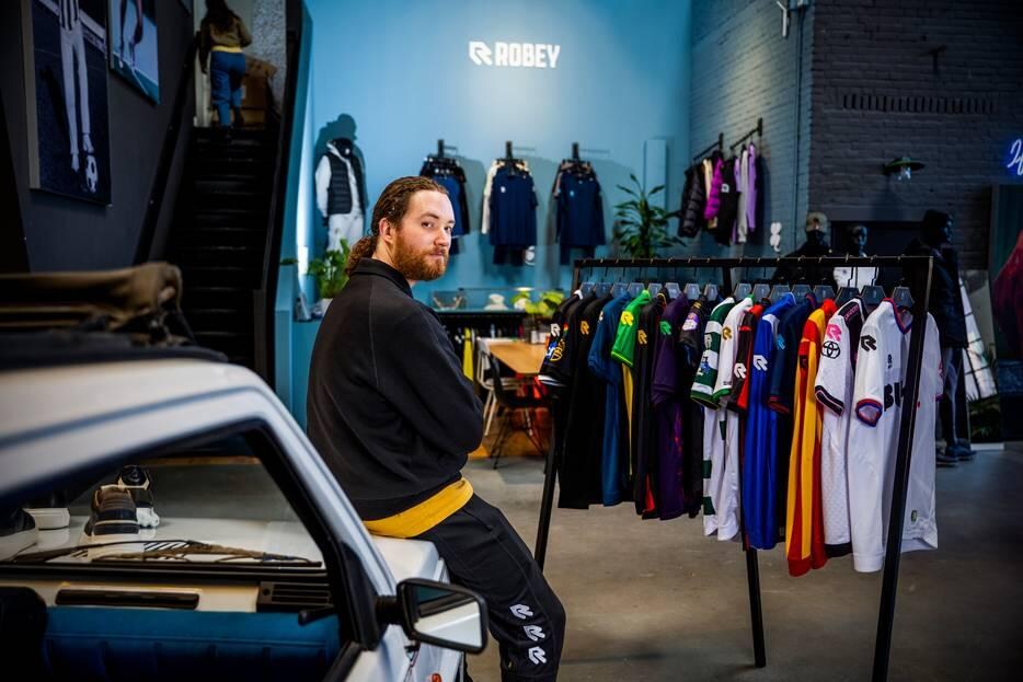 Elmar Hendriks van het Rotterdamse sportmerk Robey Sportswear. Foto: Frank de Roo