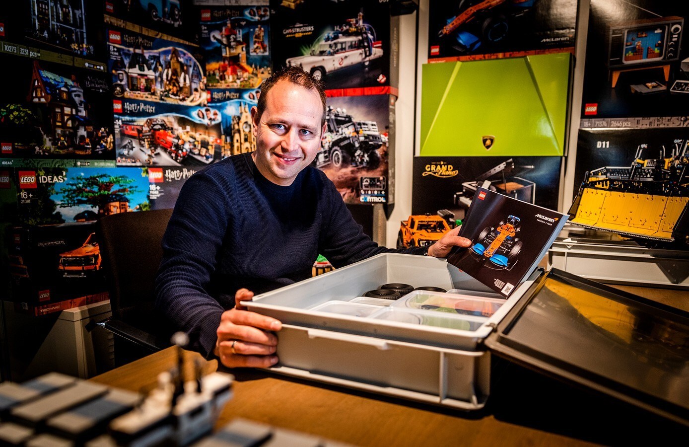 Arnold de Heer heeft Lego als businessmodel. Foto: Jeffrey Groeneweg