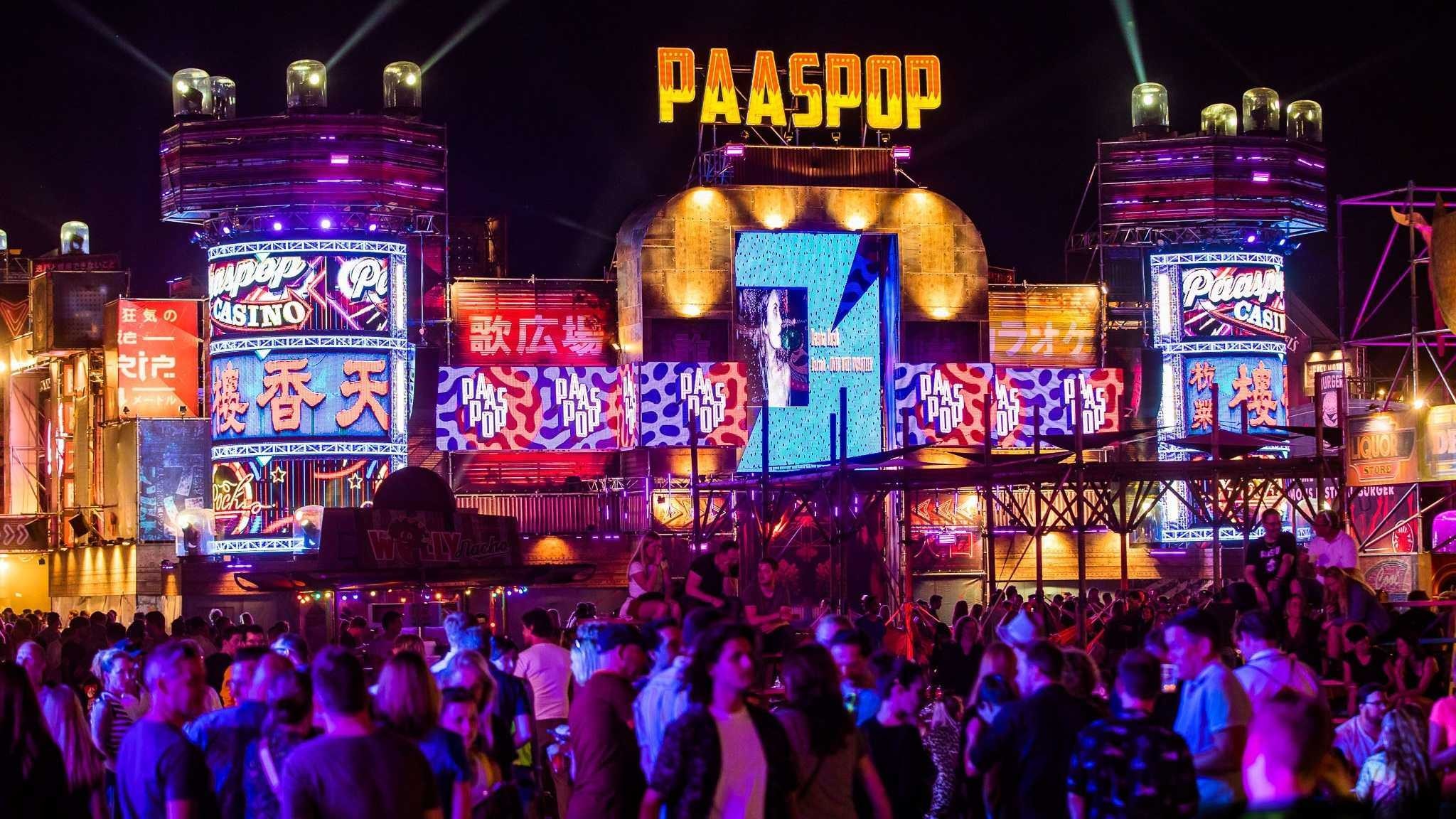 Het Event Warehouse-festival Paaspop in vol ornaat tijdens de laatste editie in 2019. Foto: Tom Doms