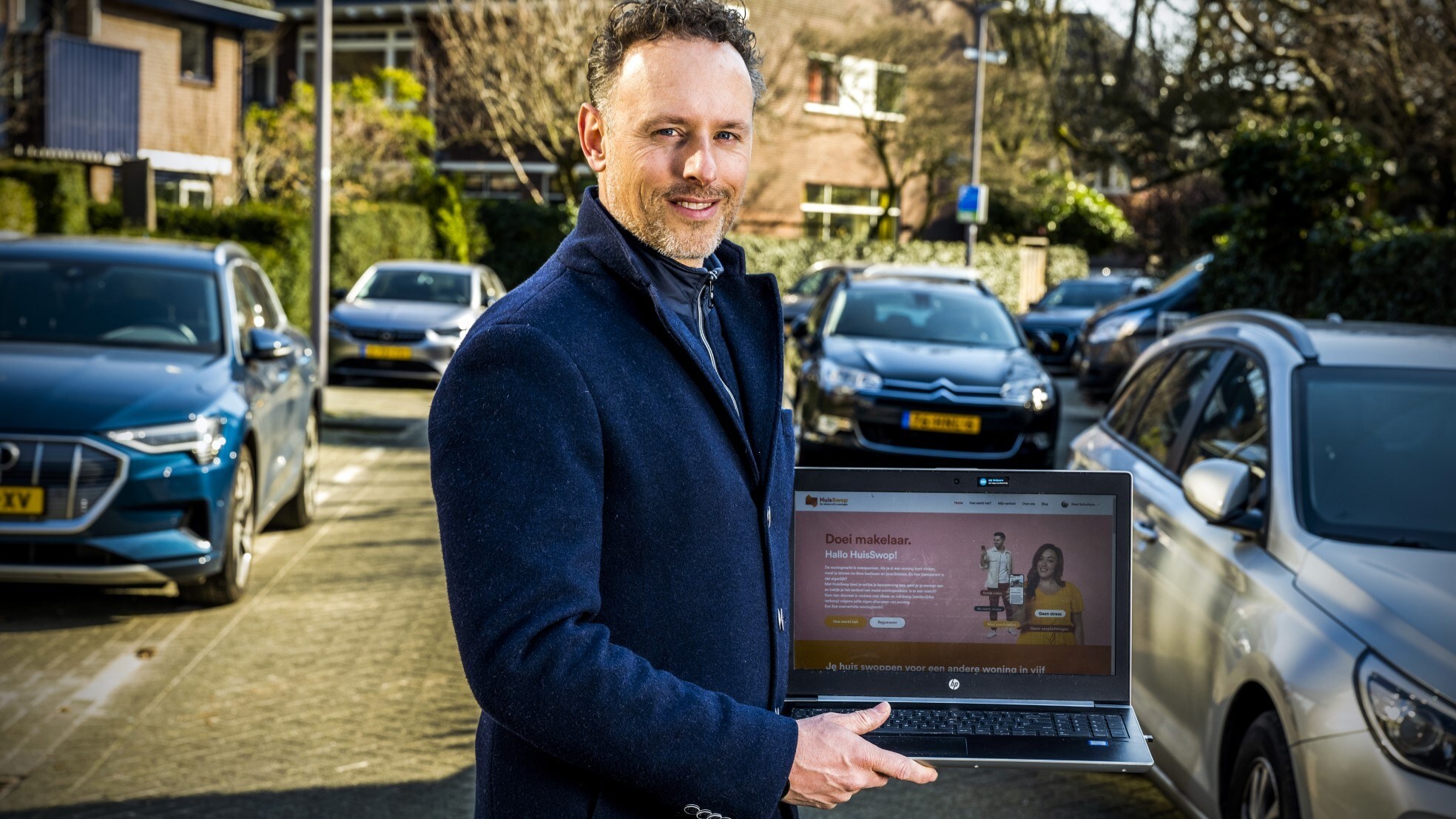 Abel Scholtens bedacht een soort Tinder voor huiseigenaren: je kunt je huis proberen te ruilen met een match. Foto: Frank de Roo