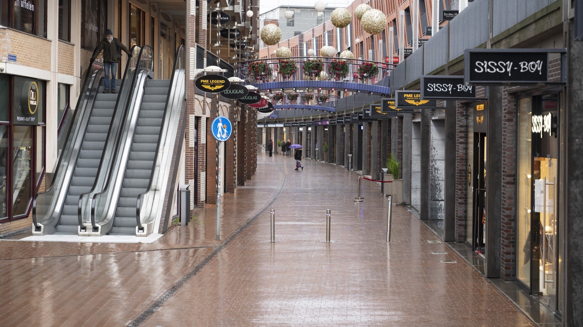 Een uitgestorven winkelstraat in Nijmegen gedurende de tweede lockdown. Foto: ANP