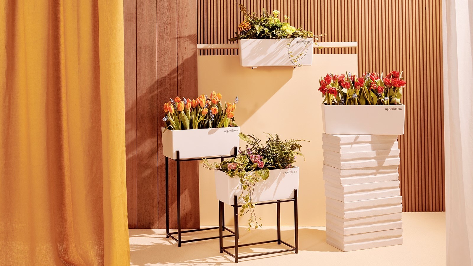 Upperbloom werkt samen met floral designers, plantenexperts en kwekers om ieder seizoen nieuwe plantensets te kunnen ontwikkelen.