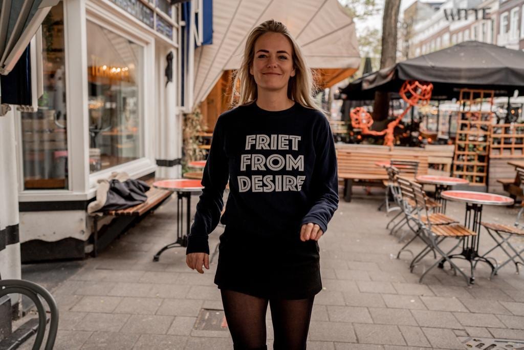 Pebbles van Noorden is de mede-eigenaar van de Frietboutique. Hier kunnen de gezonde lunches van New Fork worden opgehaald.