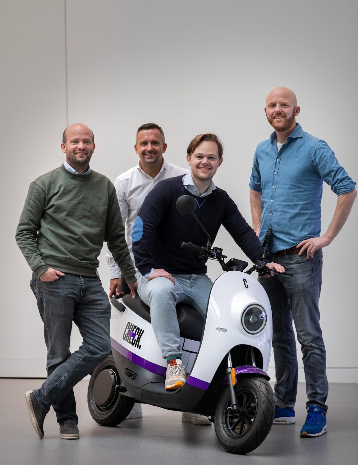 Van links naar rechts: Tom Kist (Slingshot), Ernst Rustenhoven (Slingshot), Thijn van Helvoirt (Check) en Paul van Merrienboer (Check).