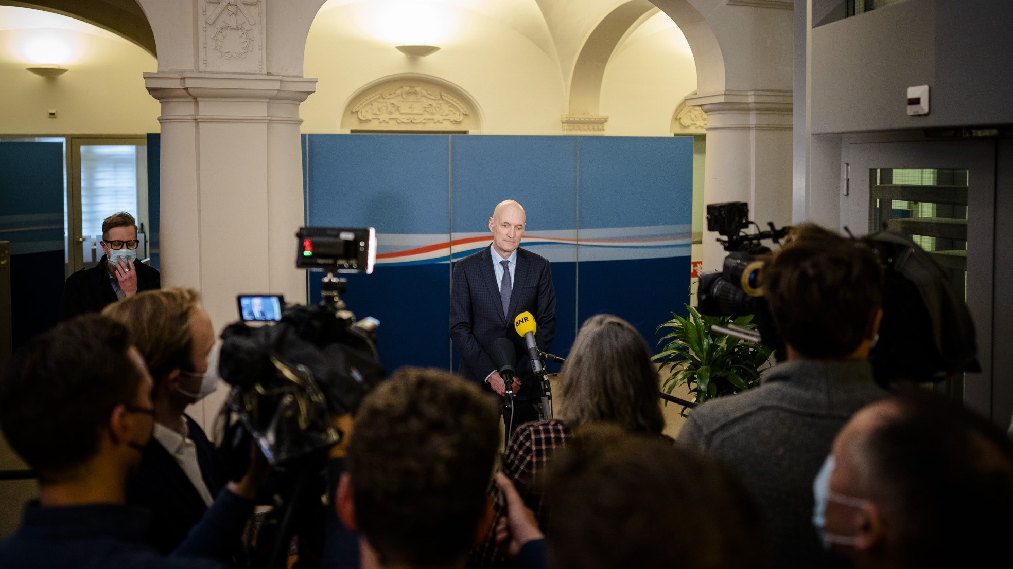 Nieuwsuur: ,,Het kan zijn dat minister van Volksgezondheid Ernst Kuipers de volgende persconferentie alleen doet.'' Foto: ANP.