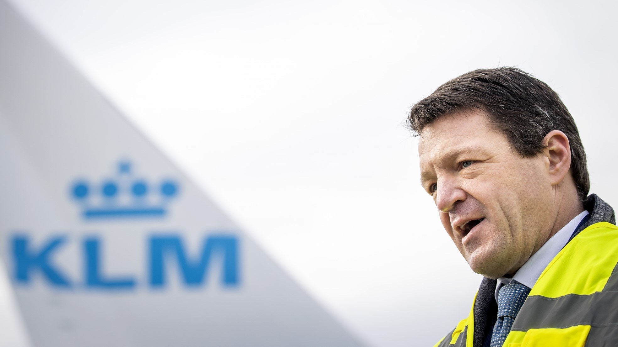 KLM-topman Pieter Elbers op luchthaven Schiphol. Foto: ANP
