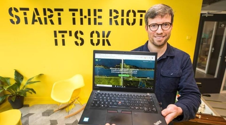 Jaap van Dijk, medeoprichter van de Haagse startup greenatlas.earth. Foto: Nico Schouten