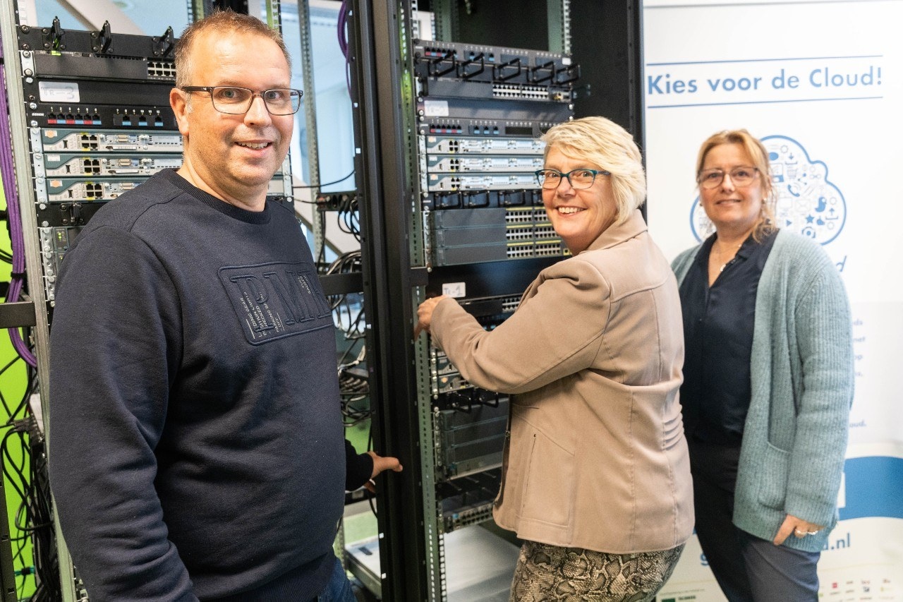 Guido van Dijk (links), Leonie van Haren (midden) en Carola Machwirth: ,,Kies voor de cloud.’’