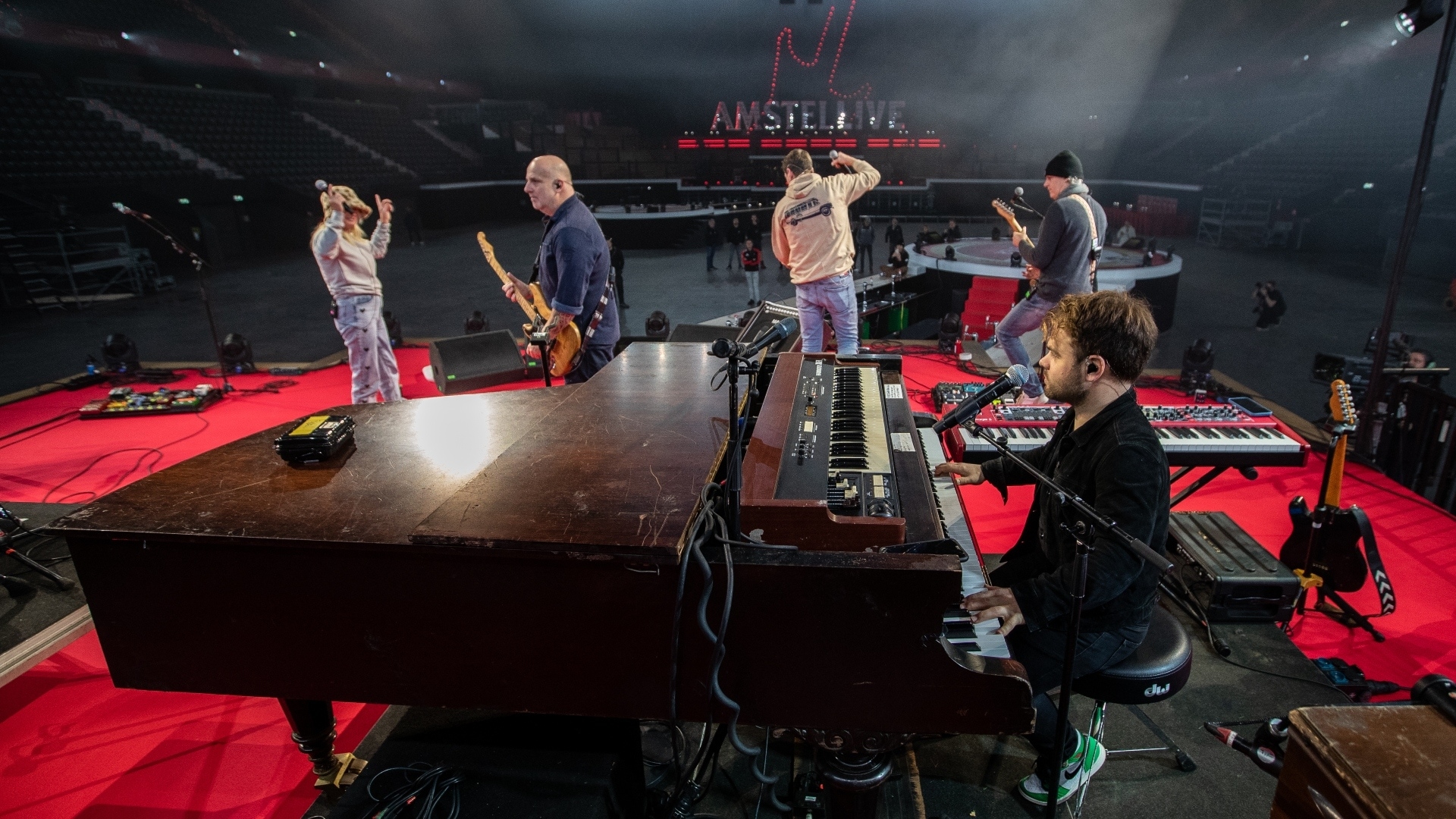 De artiesten die geprogrammeerd staan voor Vrienden van Amstel LIVE 2022 zijn 'gewoon' aan het repeteren. Foto: ANP