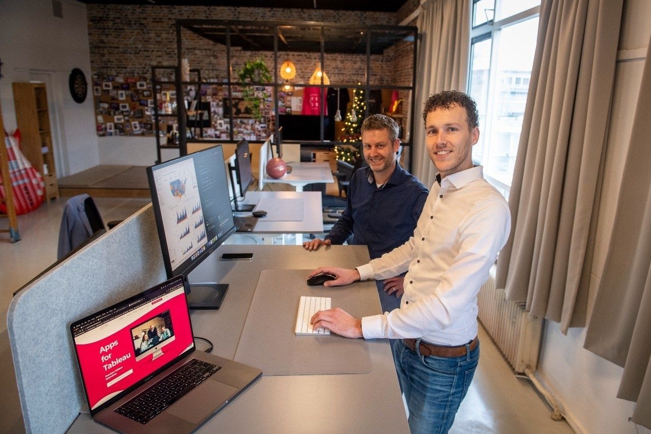 Richard van Wijk (links) en Merlijn Buit, de oprichters van Apps for Tableau. Foto's: Lenneke Lingmont