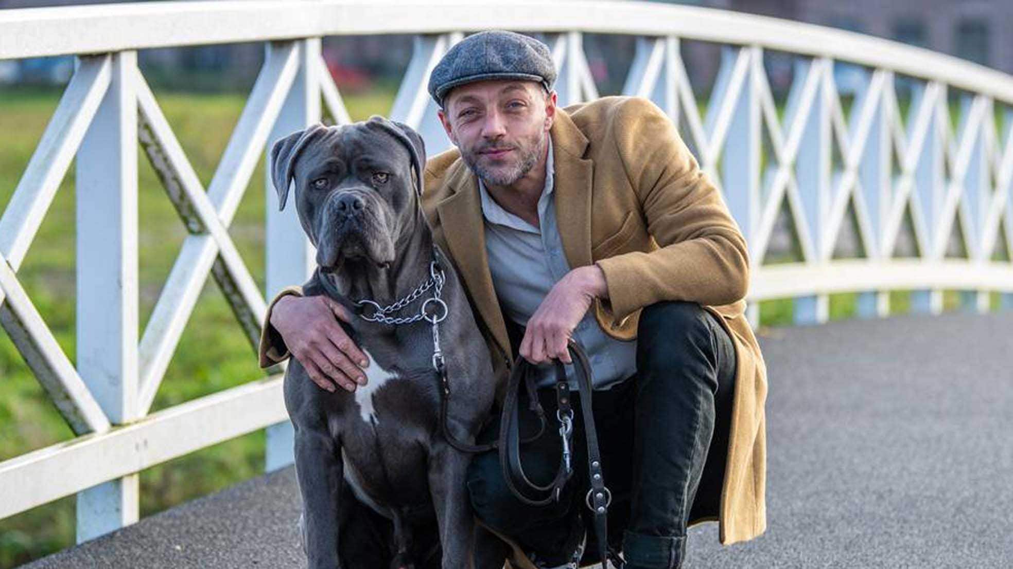 Tommie Christiaan met zijn hond