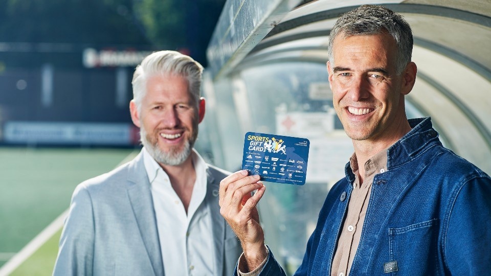 Bart van Schijndel (rechts) en Jeroen de Fost van Sports Gift Card. Foto's: Jeroen Appels/Van Assendelft