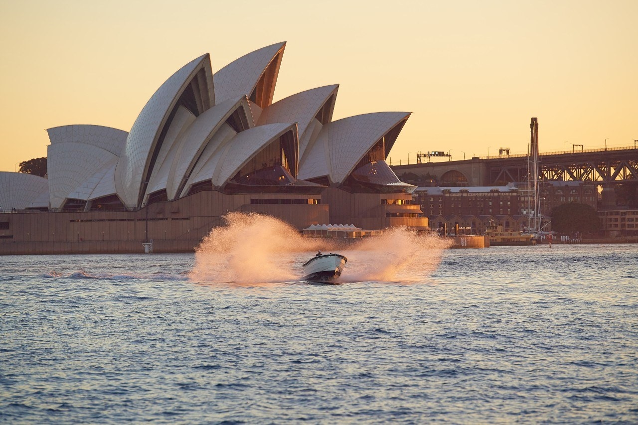 Scheuren in de baai voor de Opera in Sydney. Foto: Wendell Teodoro.