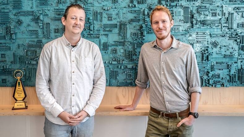 Omar Link en Simon van der Jagt (rechts) van startup Nowi. Foto: Fred Leeflang