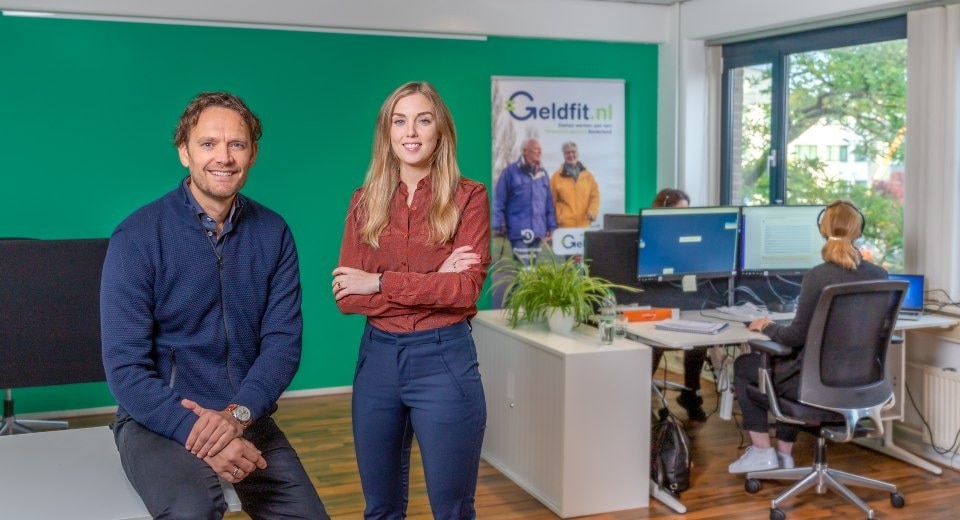 Fredrieke Kokol, operationeel manager 0800-8115 en Ralph van Dam Ondernemer en mede initiatiefnemer Geldfit