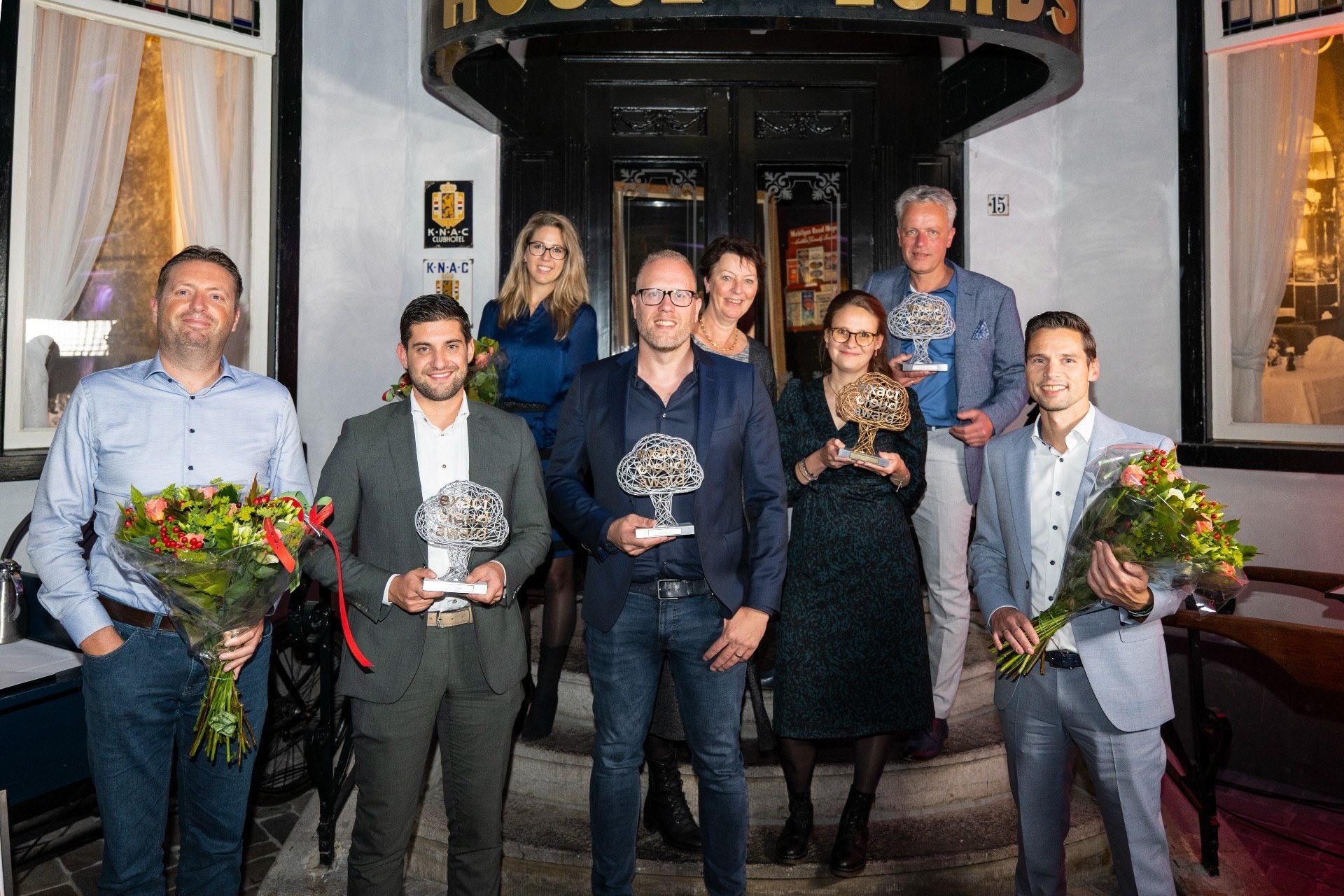 Alle winnaars van de Exact Cloud Awards bij elkaar. Foto: Exact.