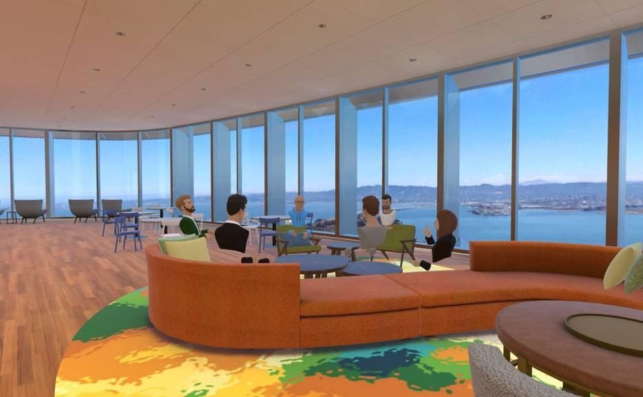 Het nagebouwde hoofdkantoor van Salesforce in San Francisco. Afbeelding: Salesforce.