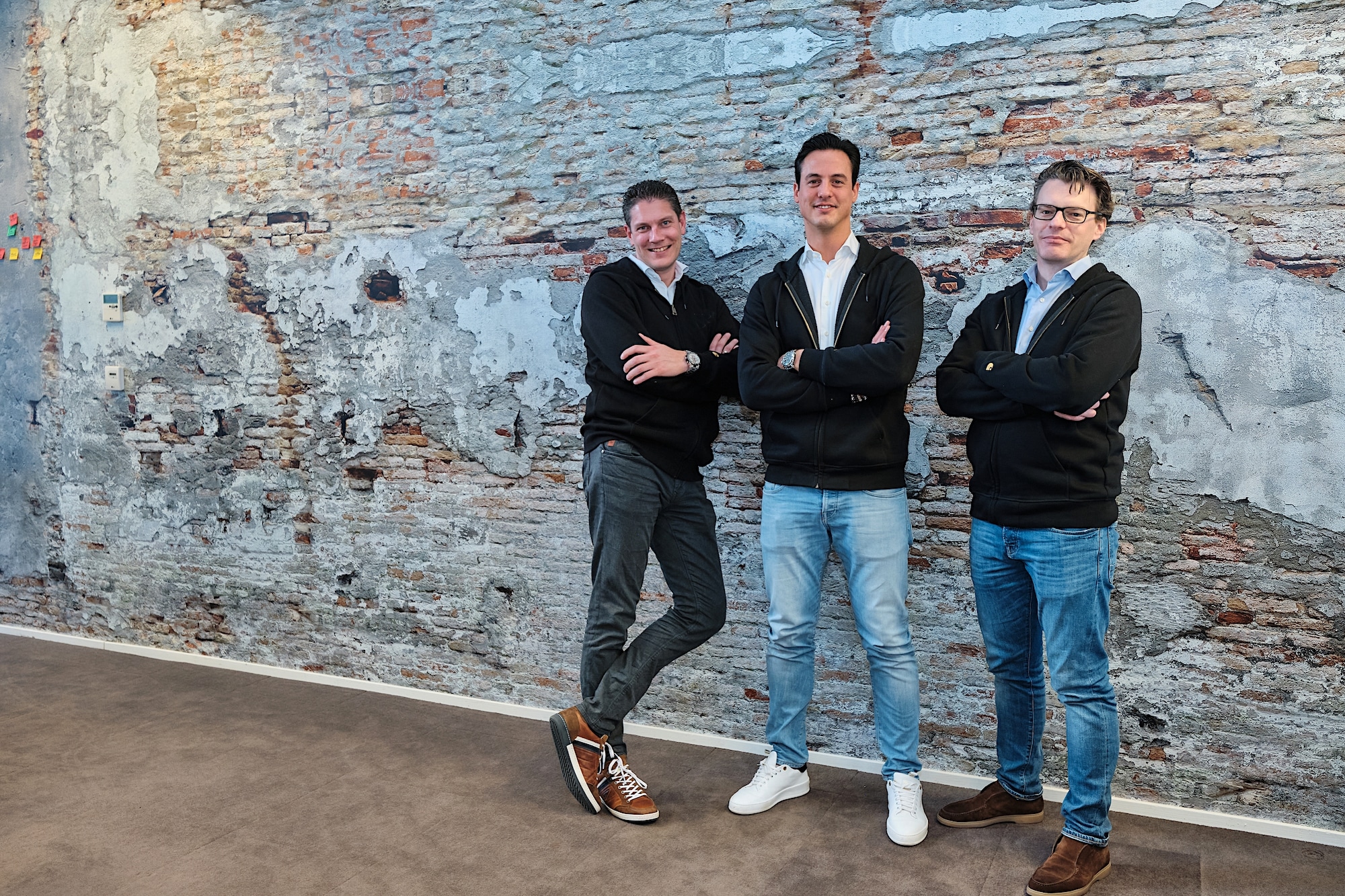 BridgeFund-oprichters (v.l.n.r.) Dennis Reherman, Julian van de Steeg en Rutger Quispel. Foto: BridgeFund