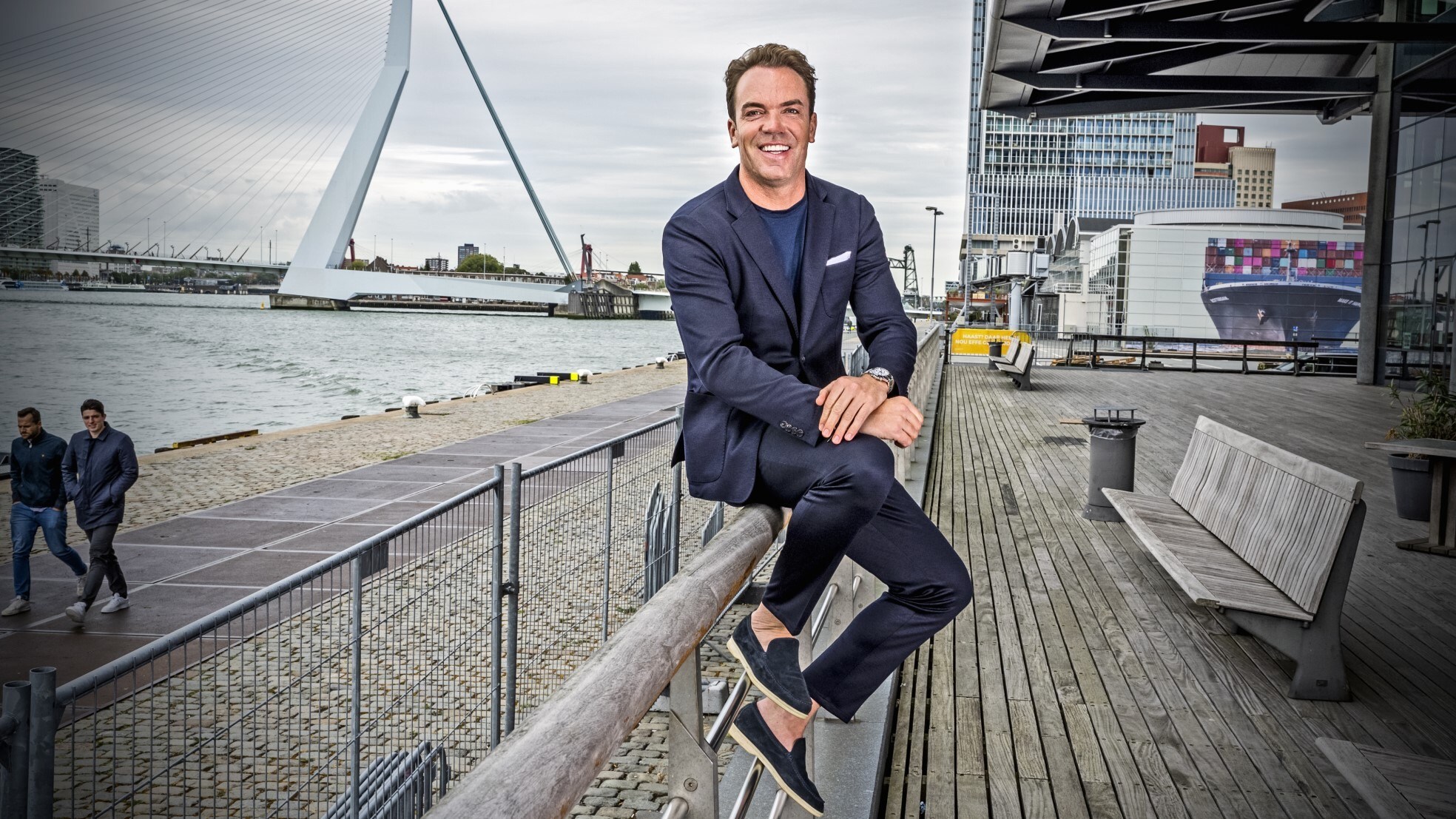Robert Doornbos in 'zijn' Rotterdam. Foto's: Frank de Roo